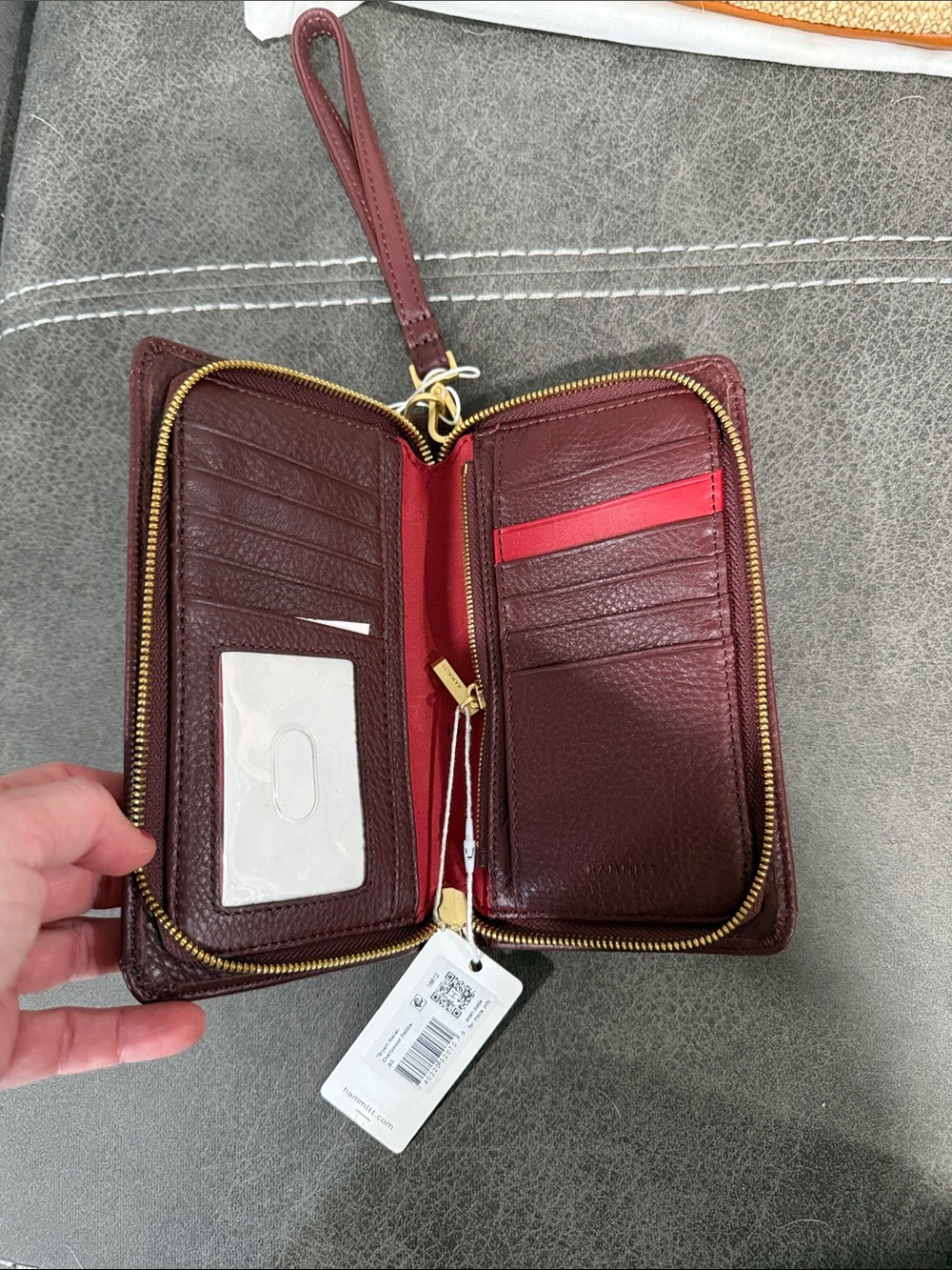 NWT  Hammitt Bryant Wallet/ Wristlet in Cherrywood Pebble - Picture 2 of 5